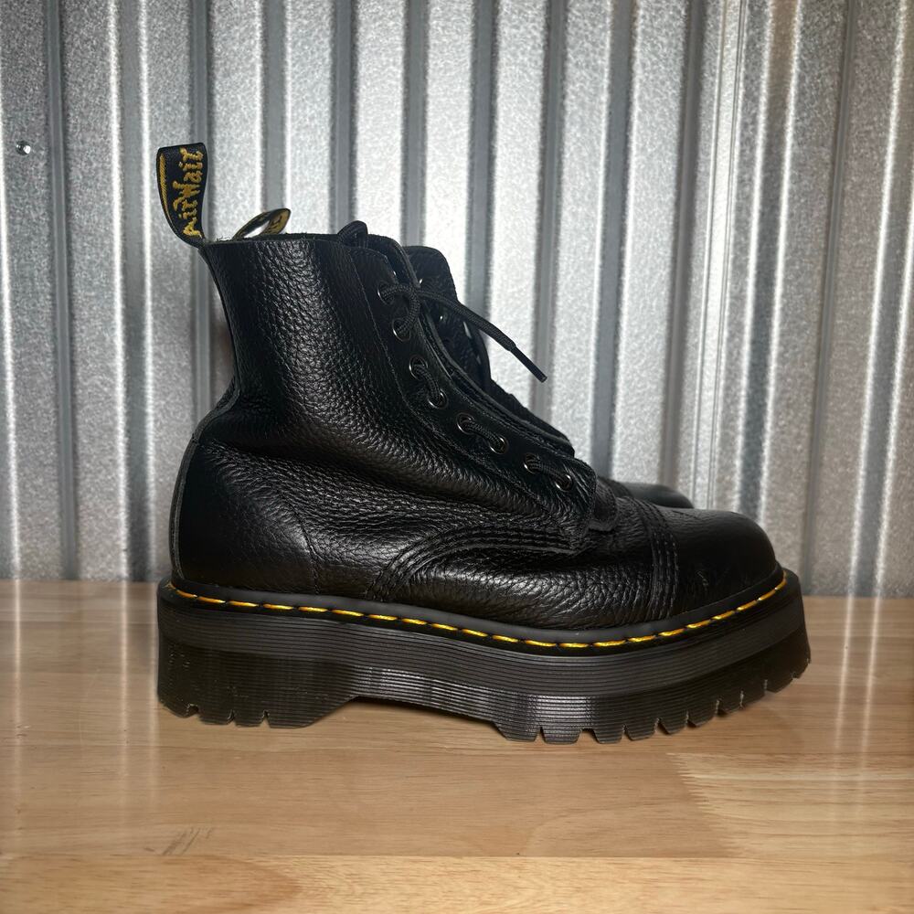 Dr. Martens Women's Sinclair Leather Platform Boots removable zipper US W 9